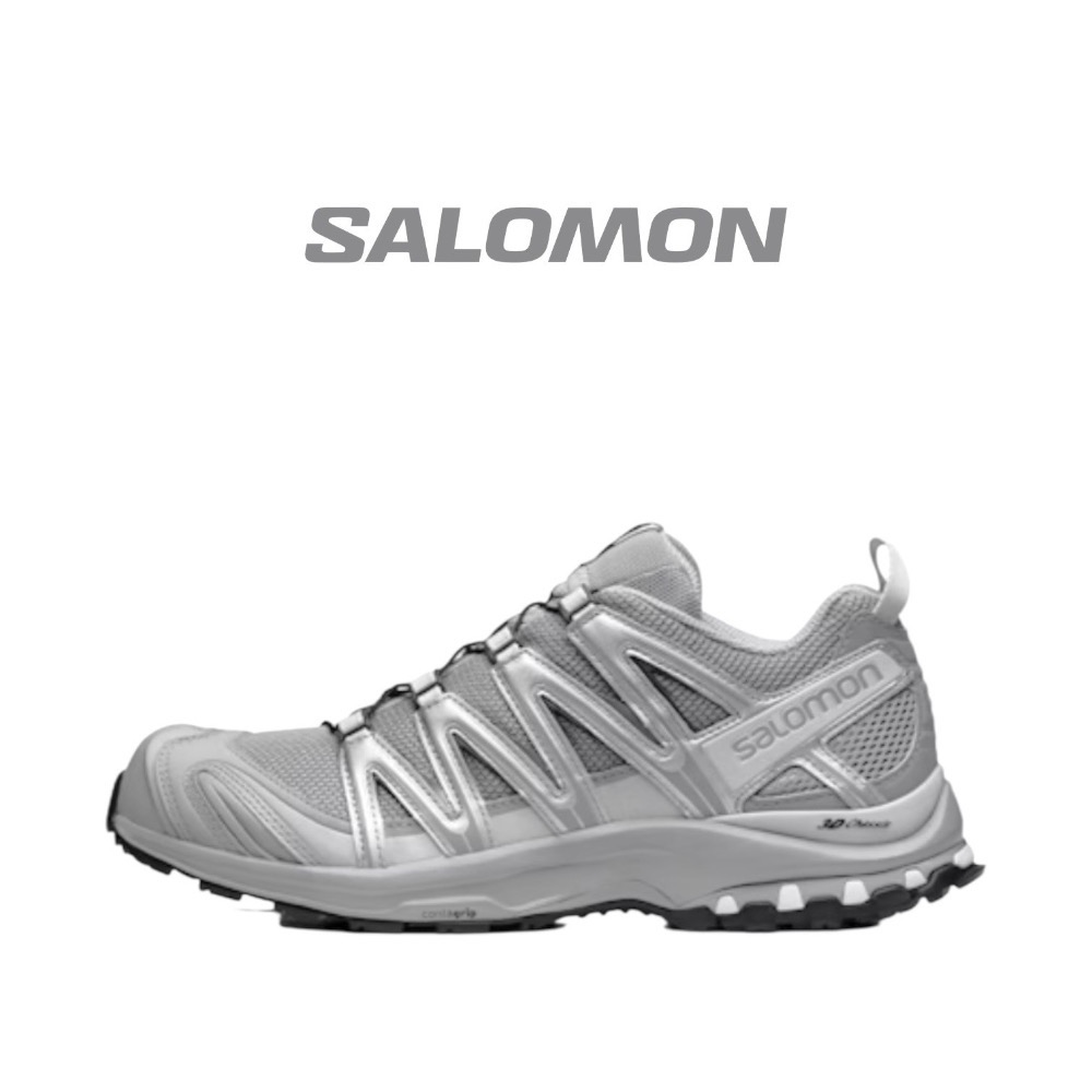👟 Salomon XA Pro 3D 越野跑步鞋 銀灰色｜灰色｜銀色｜黑色｜網眼布鞋面｜防潑水 運動鞋 男女通用款鞋-細節圖7