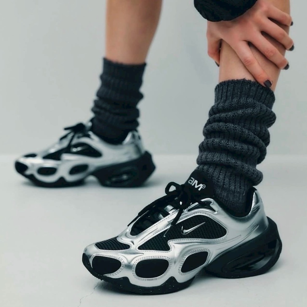 👟Nike Air Max Muse 運動休閒鞋｜銀黑色｜銀色｜液態銀｜黑色｜皮革｜網眼布｜男女款通用鞋｜休閒鞋｜運動-細節圖7