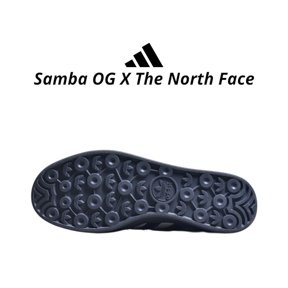 👟adidas Samba OG X The North Face聯名款休閒鞋 白黑色｜黑色｜白色｜黑色底｜皮革｜麂皮-細節圖5