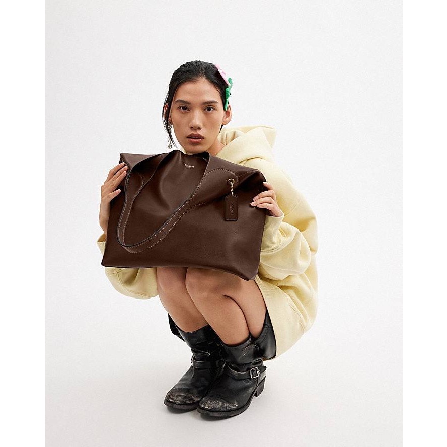 👜Coach BROOKLYN 39 單肩手袋 棕色-細節圖3