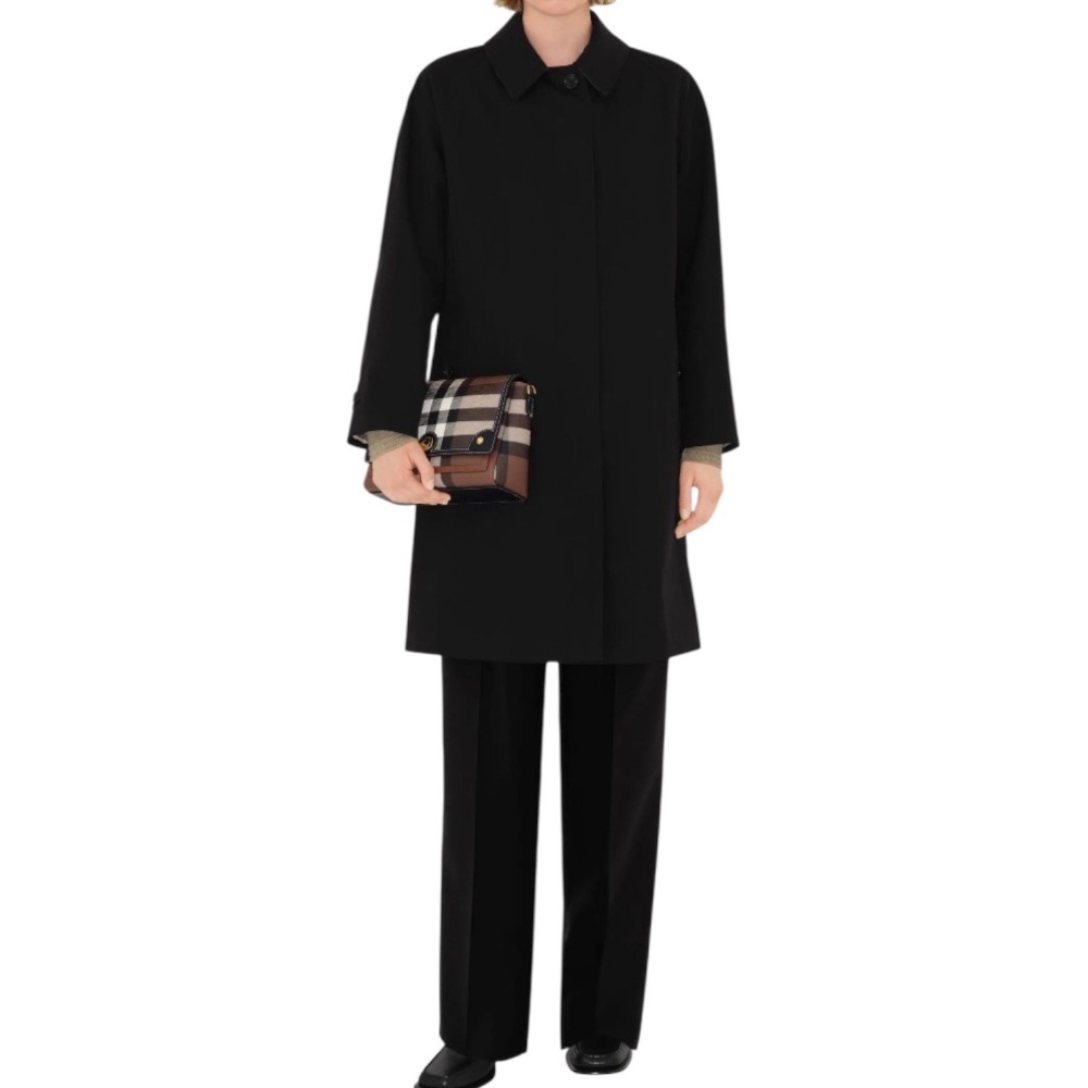👜Burberry Note 信封包｜方包｜樺木棕｜深棕色｜格紋｜環保皮革｜斜背包｜肩背包｜官網同步在售款｜女款包-細節圖5