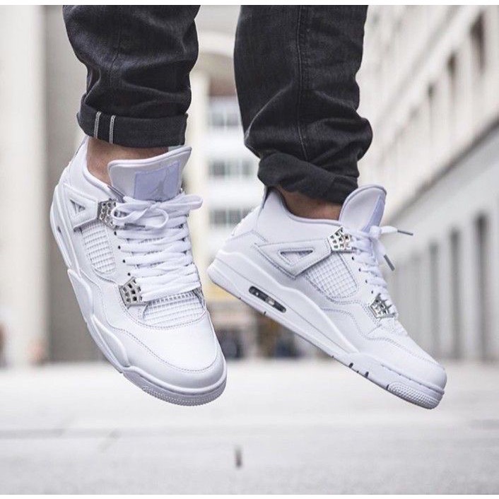 👟Air Jordan 4 “Pure Money” 白銀色 308497-100 男女通用鞋款-細節圖3