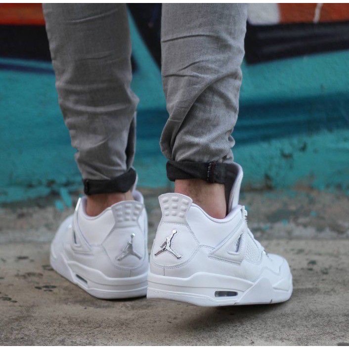 👟Air Jordan 4 “Pure Money” 白銀色 308497-100 男女通用鞋款-細節圖6