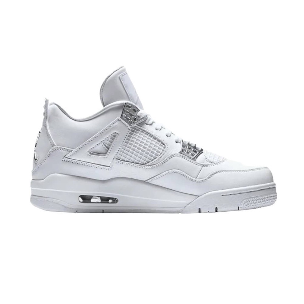 👟Air Jordan 4 “Pure Money” 白銀色 308497-100 男女通用鞋款-細節圖7