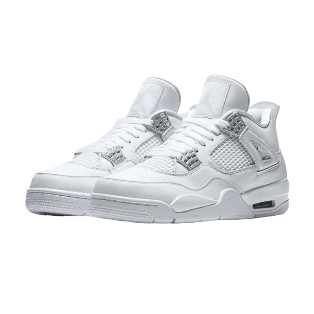 👟Air Jordan 4 “Pure Money” 白銀色 308497-100 男女通用鞋款-細節圖9
