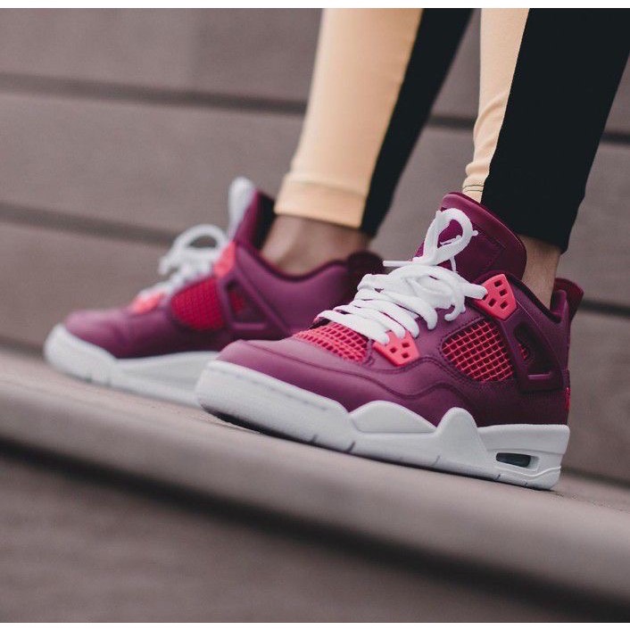 👟Air Jordan 4 Retro GS ＇Valentine＇s Day＇ 桃紅色 487724-661  女鞋-細節圖2