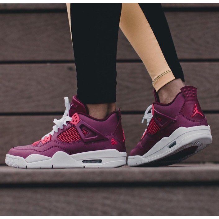 👟Air Jordan 4 Retro GS ＇Valentine＇s Day＇ 桃紅色 487724-661  女鞋-細節圖3