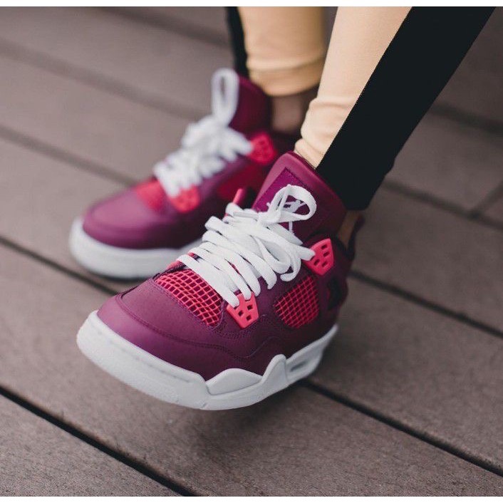👟Air Jordan 4 Retro GS ＇Valentine＇s Day＇ 桃紅色 487724-661  女鞋-細節圖4