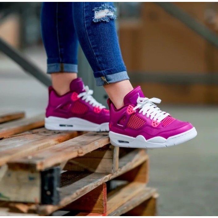 👟Air Jordan 4 Retro GS ＇Valentine＇s Day＇ 桃紅色 487724-661  女鞋-細節圖5