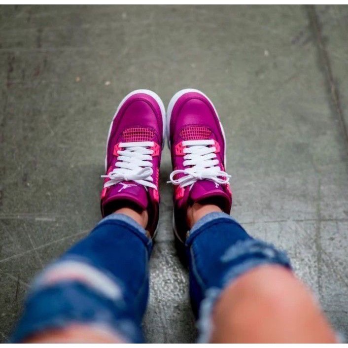 👟Air Jordan 4 Retro GS ＇Valentine＇s Day＇ 桃紅色 487724-661  女鞋-細節圖6