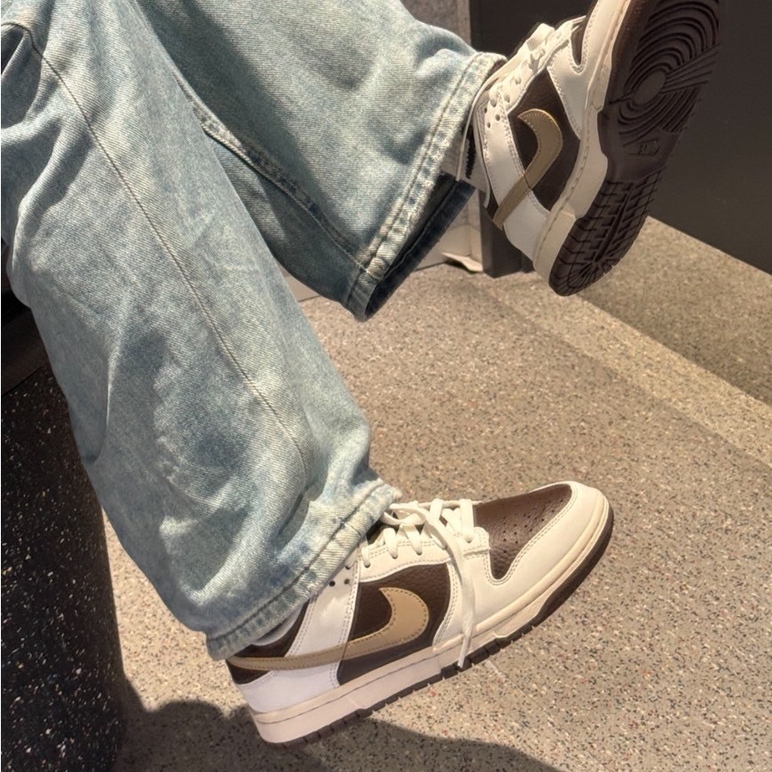 👟Nike Dunk Low 頂峰白/巴洛克棕色/摩卡色/咖啡色/棕白色/淺棕勾 HF4292-100 男款-細節圖2