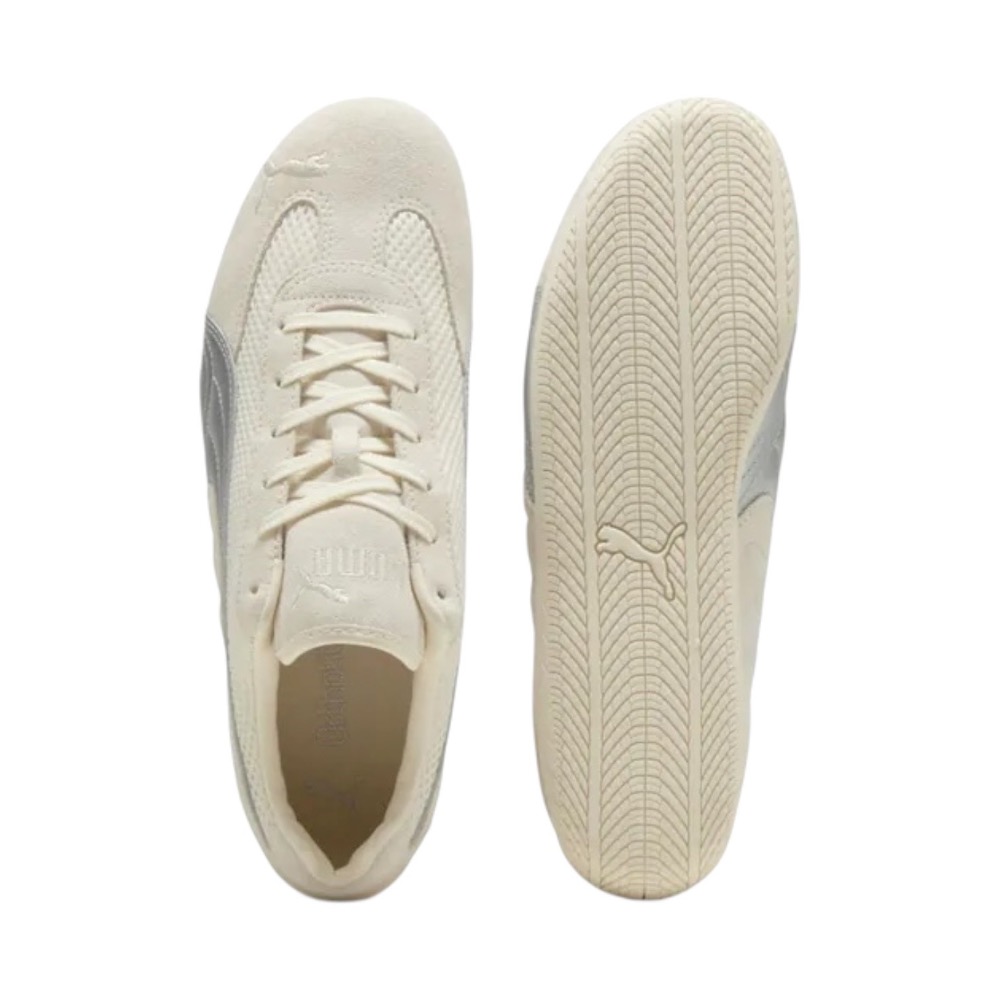 👟PUMA Speedcat Premium 賽車運動鞋｜象牙白｜銀色｜網布｜皮革｜麂皮｜休閒鞋｜平底鞋｜男女通用款鞋-細節圖9