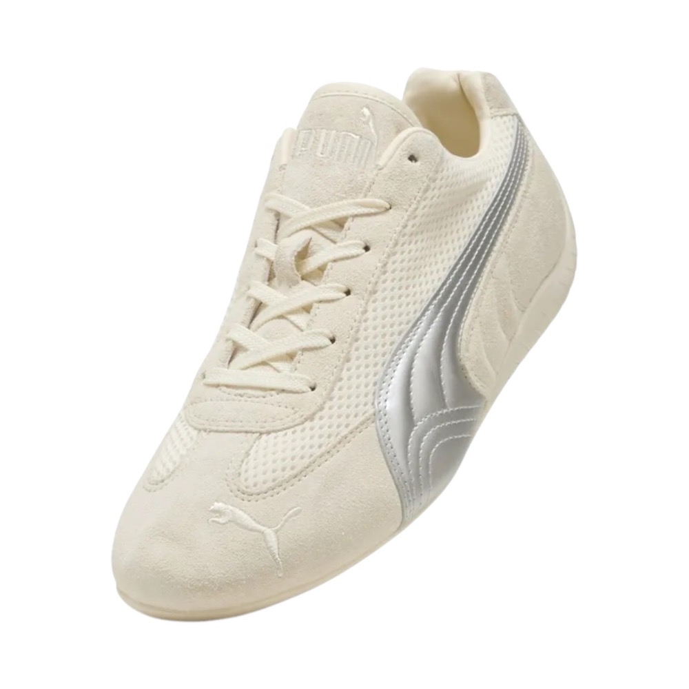 👟PUMA Speedcat Premium 賽車運動鞋｜象牙白｜銀色｜網布｜皮革｜麂皮｜休閒鞋｜平底鞋｜男女通用款鞋-細節圖10
