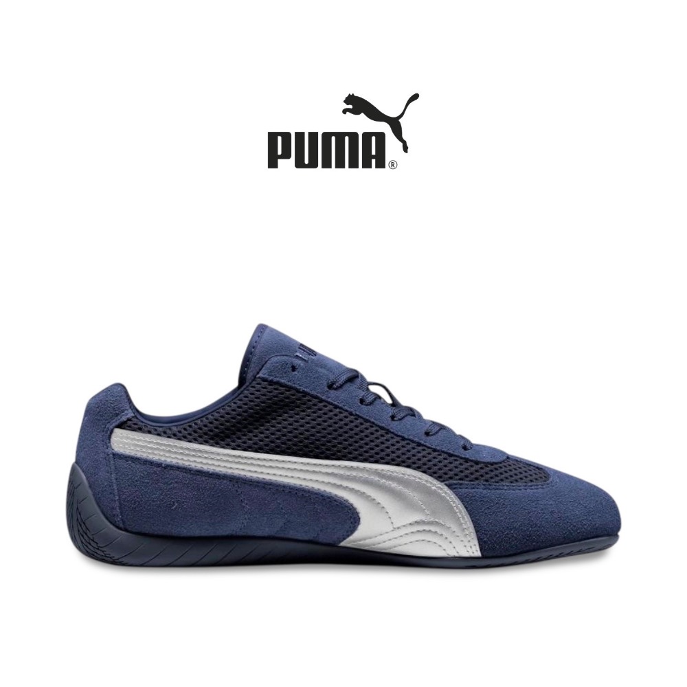 👟PUMA Speedcat Premium 賽車運動鞋｜深藍銀色｜海軍藍｜銀色｜網布｜皮革｜麂皮｜休閒鞋｜平底鞋｜男-細節圖5