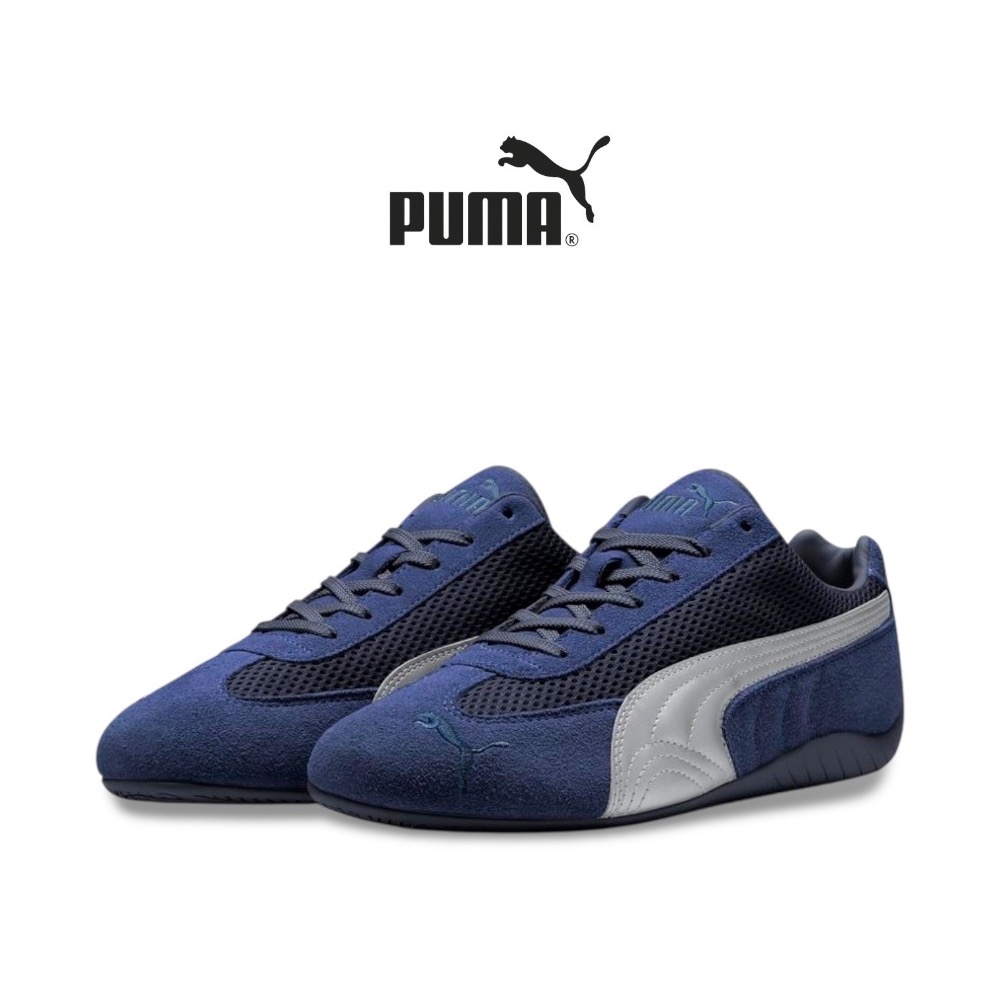 👟PUMA Speedcat Premium 賽車運動鞋｜深藍銀色｜海軍藍｜銀色｜網布｜皮革｜麂皮｜休閒鞋｜平底鞋｜男-細節圖6