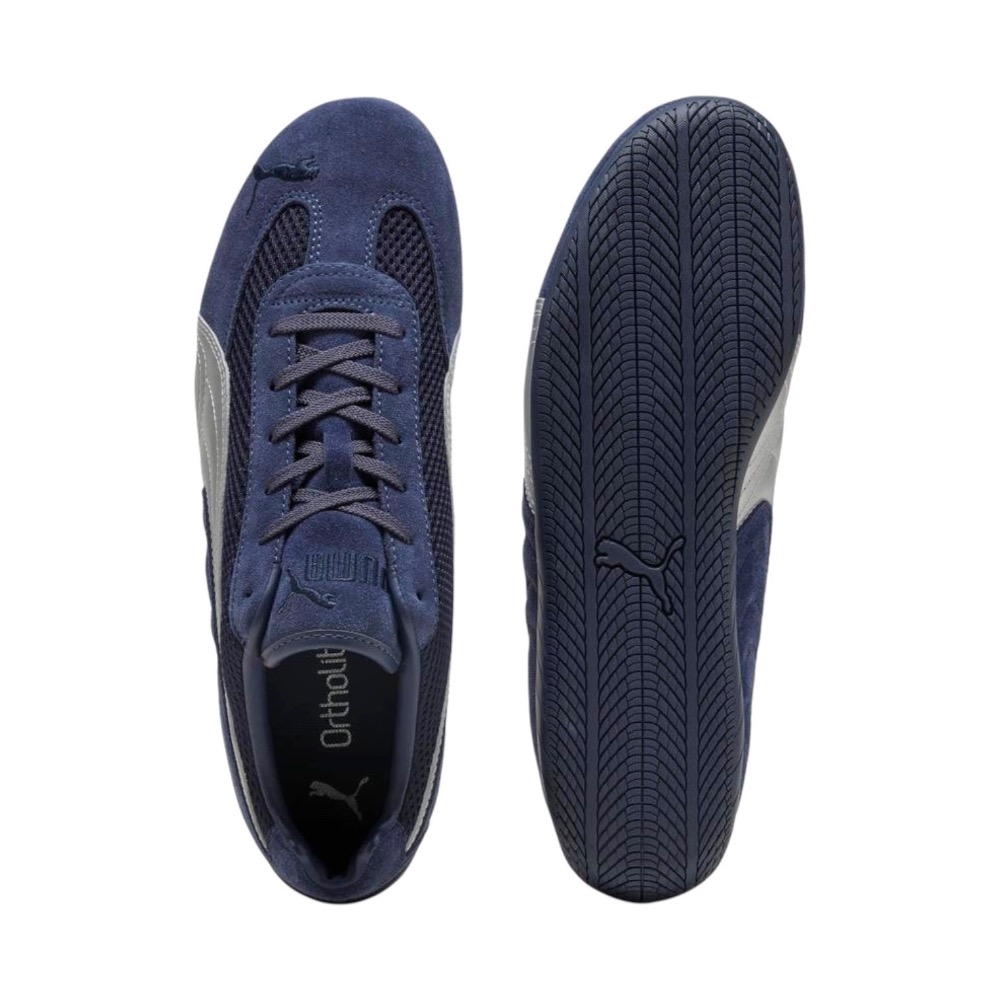👟PUMA Speedcat Premium 賽車運動鞋｜深藍銀色｜海軍藍｜銀色｜網布｜皮革｜麂皮｜休閒鞋｜平底鞋｜男-細節圖7