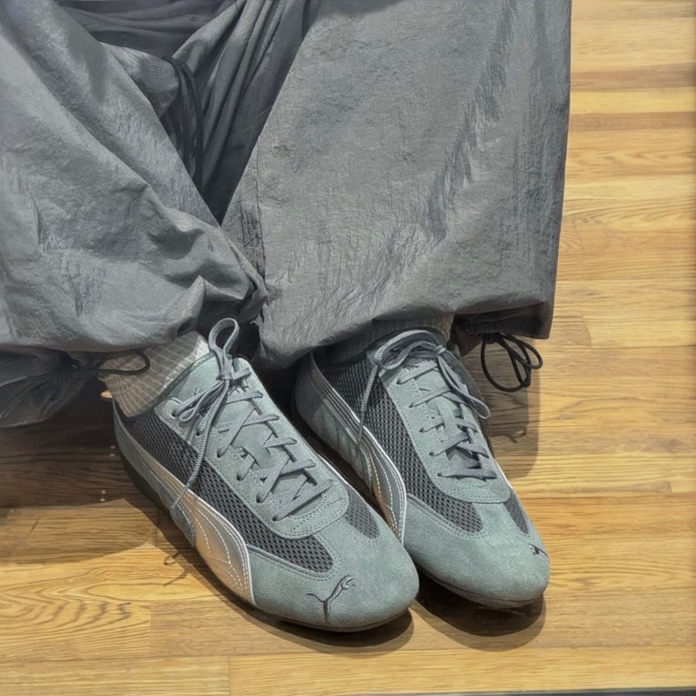 👟PUMA Speedcat Premium 賽車運動鞋｜炭灰銀｜煙灰｜黑灰｜銀色｜網布｜皮革｜麂皮｜休閒鞋｜平底鞋｜-細節圖2