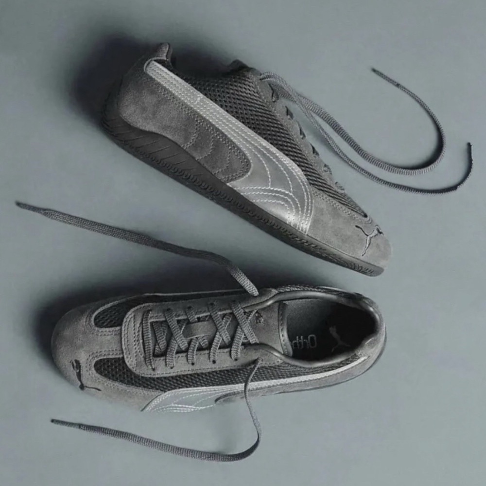 👟PUMA Speedcat Premium 賽車運動鞋｜炭灰銀｜煙灰｜黑灰｜銀色｜網布｜皮革｜麂皮｜休閒鞋｜平底鞋｜-細節圖4