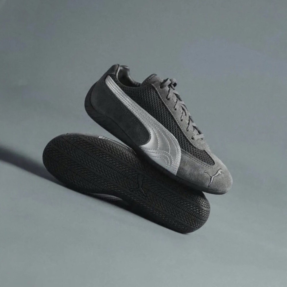👟PUMA Speedcat Premium 賽車運動鞋｜炭灰銀｜煙灰｜黑灰｜銀色｜網布｜皮革｜麂皮｜休閒鞋｜平底鞋｜-細節圖5