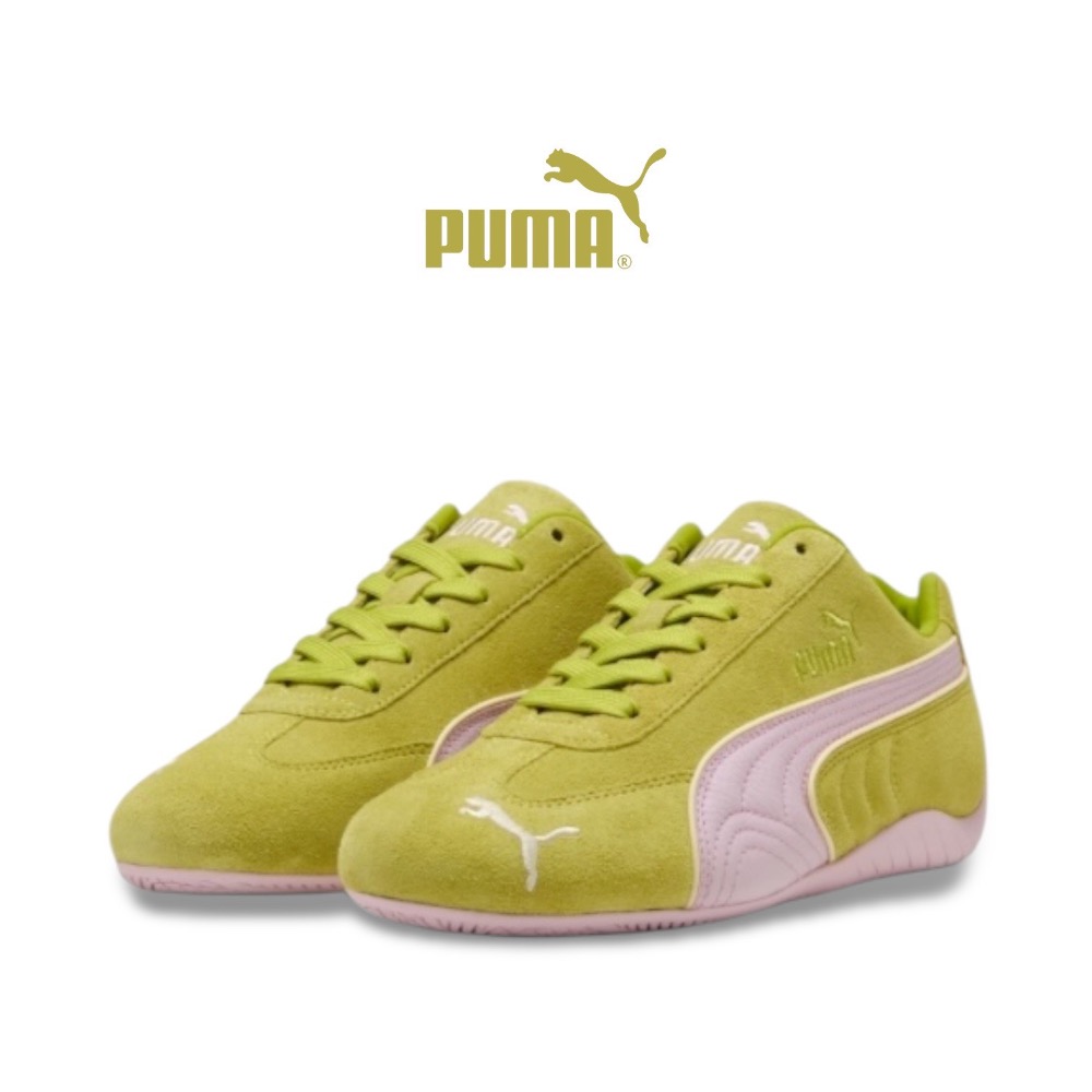 👟Puma Speedcat Piping 賽車運動鞋｜綠粉色｜芥末綠｜淺粉色｜皮革｜麂皮｜休閒鞋｜平底鞋｜女款鞋-細節圖5