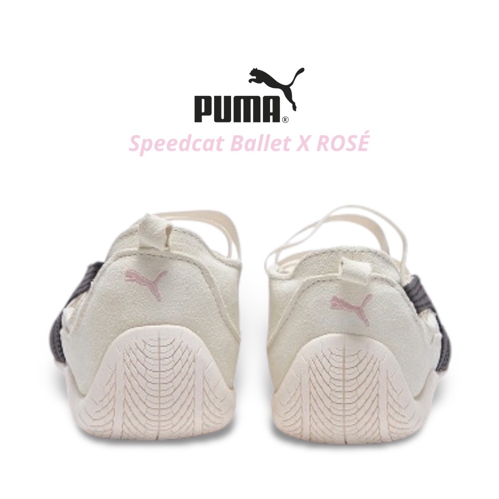 👟PUMA Speedcat Ballet X ROSÉ聯名款芭蕾舞鞋 米白黑色｜黑色｜米白色｜麂皮｜皮革｜刺繡｜休閒-細節圖11