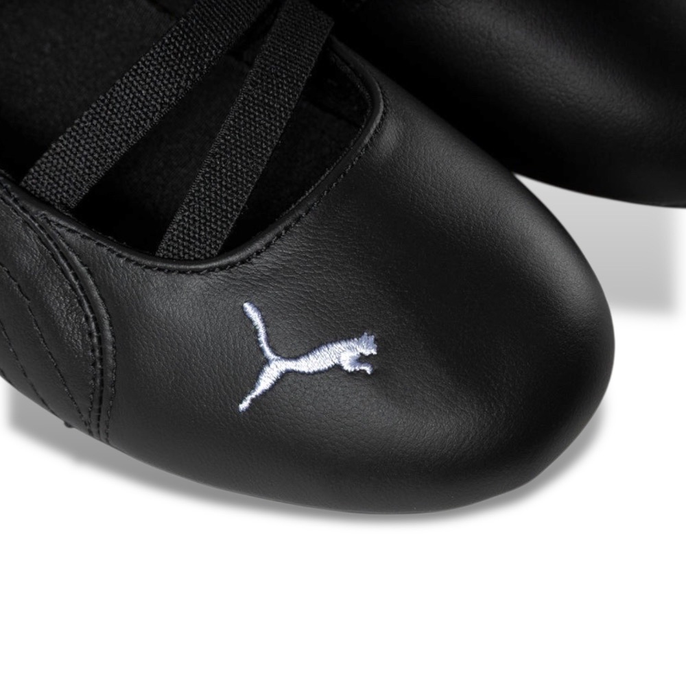 👟PUMA Speedcat Ballet LTH 休閒鞋 啞光黑｜消光黑｜黑白色｜黑色｜白色｜皮革｜刺繡｜芭蕾舞鞋-細節圖9