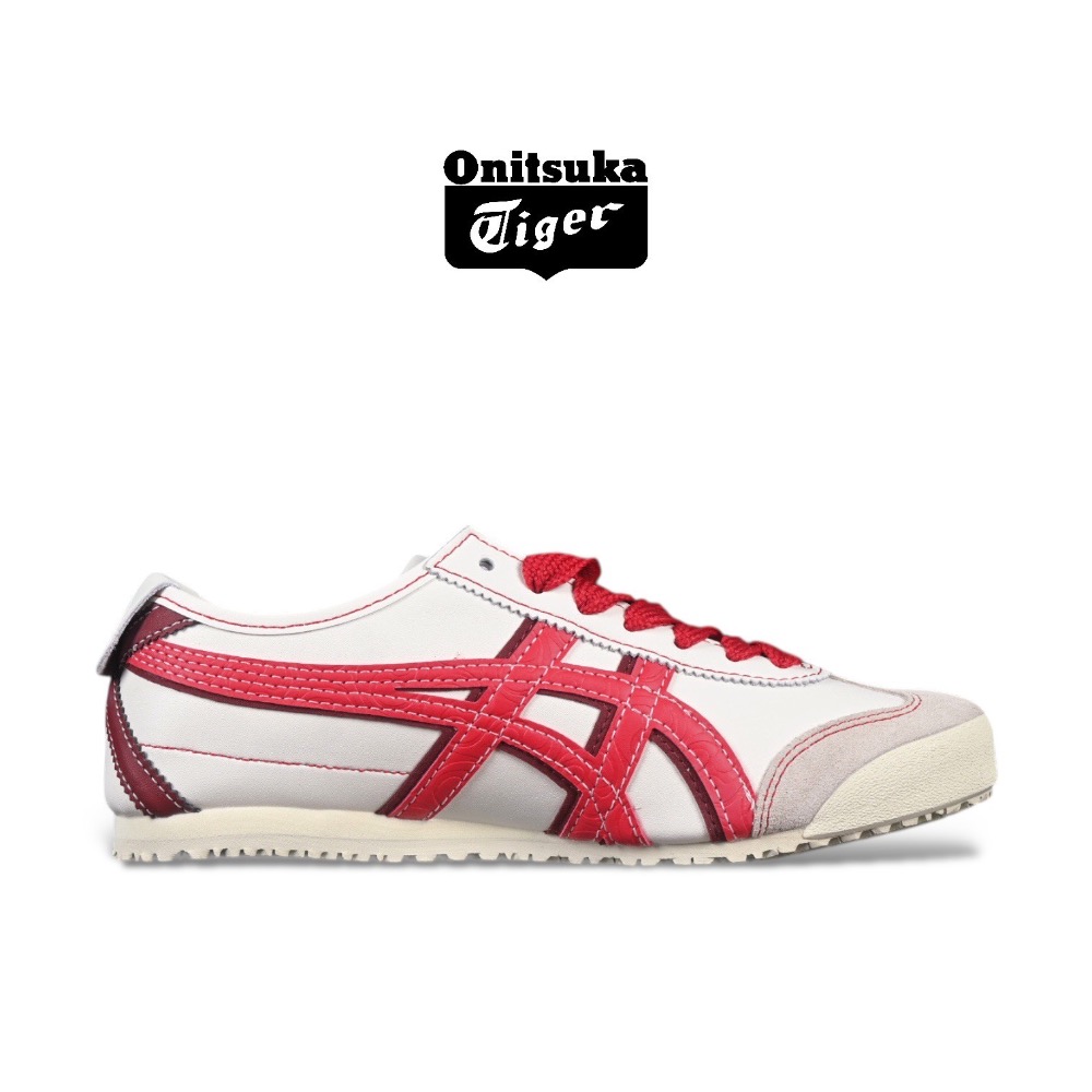 👟Onitsuka Tiger 鬼塚虎MEXICO66系列2025🐍蛇年限定款式｜運動鞋｜紅白｜白紅｜雙色鞋帶｜米底-細節圖6