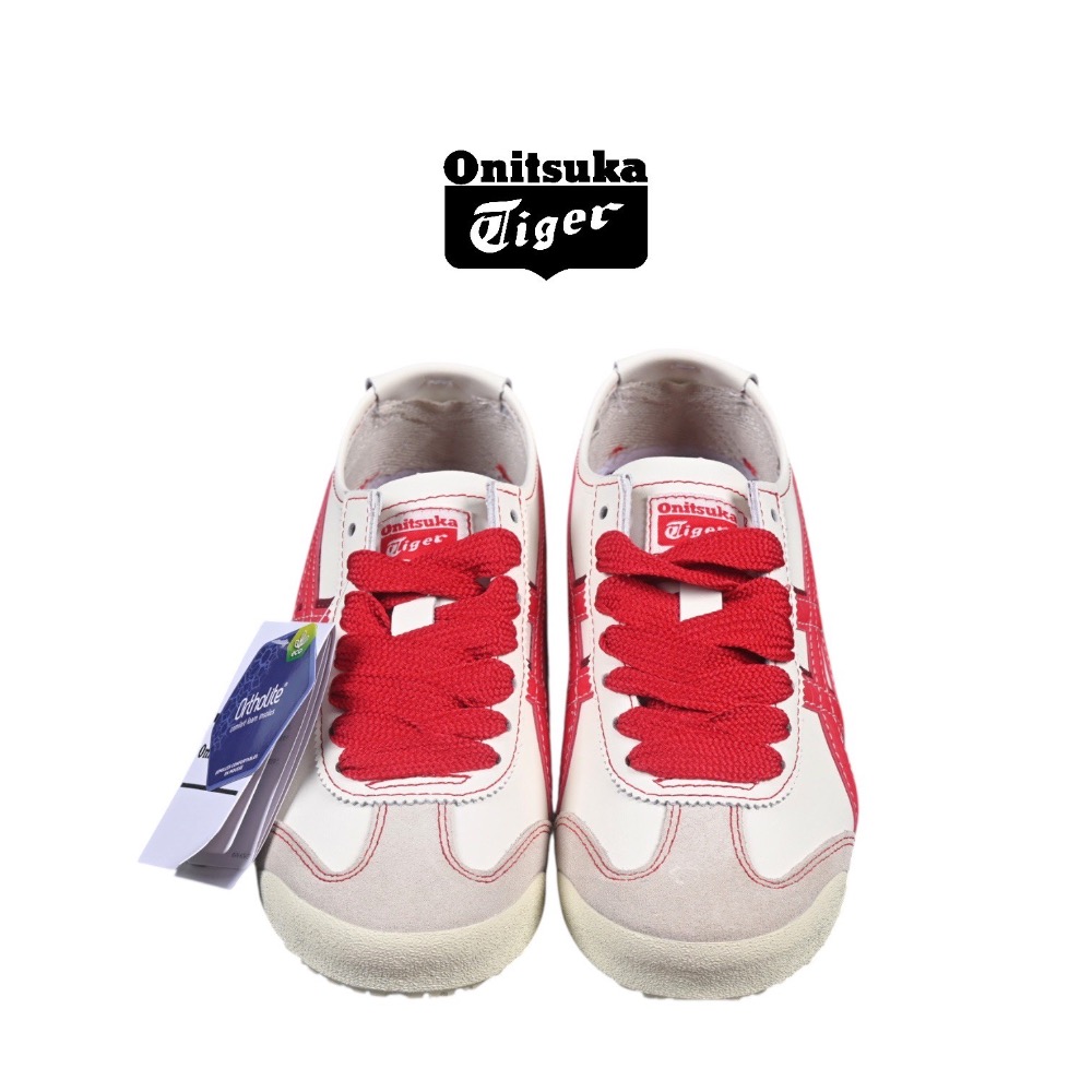 👟Onitsuka Tiger 鬼塚虎MEXICO66系列2025🐍蛇年限定款式｜運動鞋｜紅白｜白紅｜雙色鞋帶｜米底-細節圖7