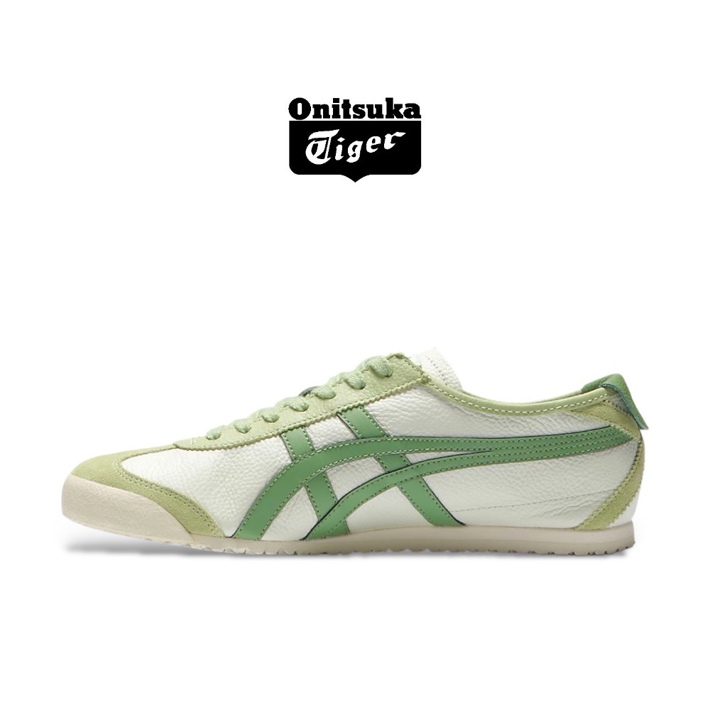 👟Onitsuka Tiger 鬼塚虎MEXICO66系列平底運動鞋｜嫩葉綠｜薄荷綠｜米白底綠色線條｜通風綠｜銅綠｜白-細節圖4