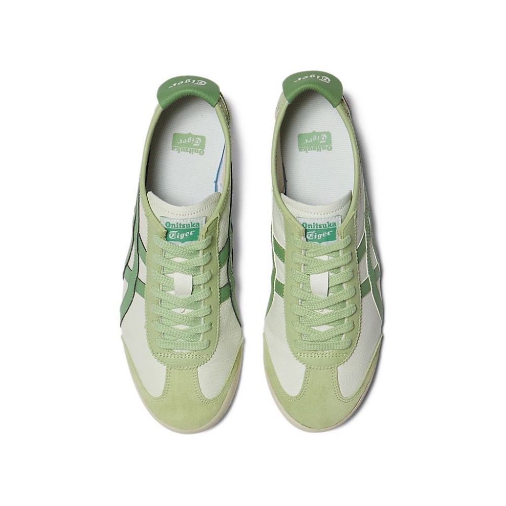 👟Onitsuka Tiger 鬼塚虎MEXICO66系列平底運動鞋｜嫩葉綠｜薄荷綠｜米白底綠色線條｜通風綠｜銅綠｜白-細節圖6