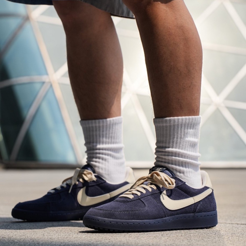 👟Nike Field General ＂Blue Suede＂薄底運動鞋｜足球鞋｜慢跑鞋｜絨面革｜芬藍｜午夜海軍藍｜-細節圖3