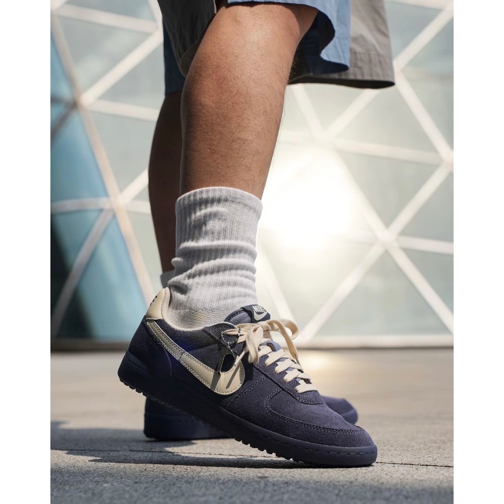 👟Nike Field General ＂Blue Suede＂薄底運動鞋｜足球鞋｜慢跑鞋｜絨面革｜芬藍｜午夜海軍藍｜-細節圖5