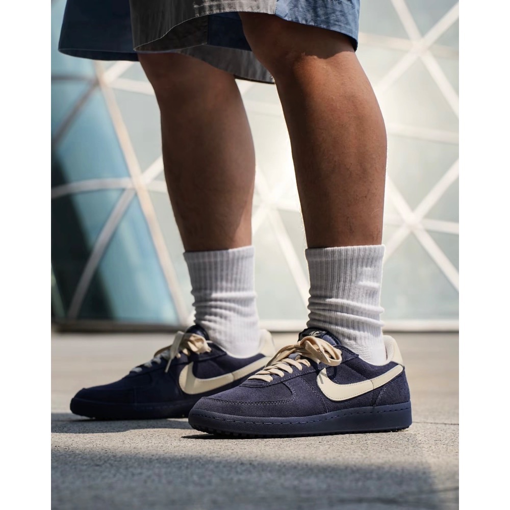 👟Nike Field General ＂Blue Suede＂薄底運動鞋｜足球鞋｜慢跑鞋｜絨面革｜芬藍｜午夜海軍藍｜-細節圖7