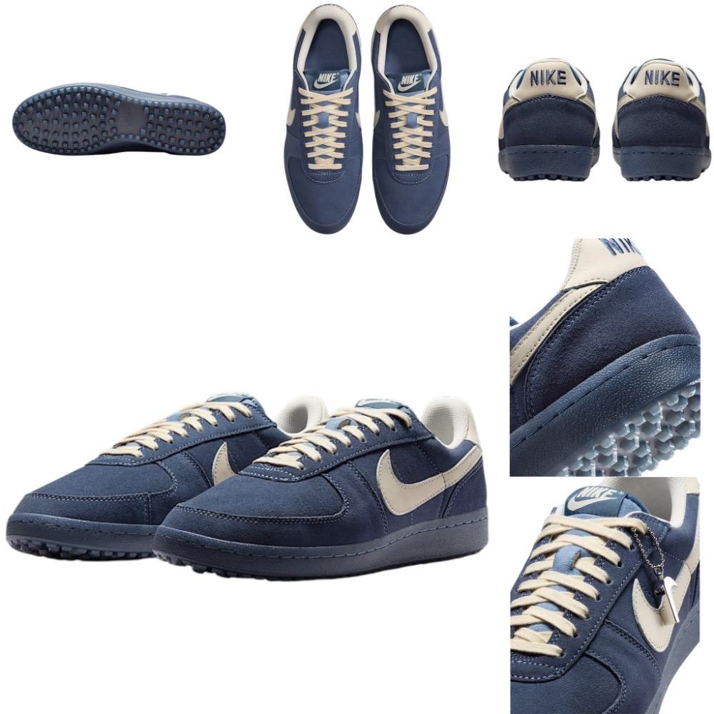 👟Nike Field General ＂Blue Suede＂薄底運動鞋｜足球鞋｜慢跑鞋｜絨面革｜芬藍｜午夜海軍藍｜-細節圖9