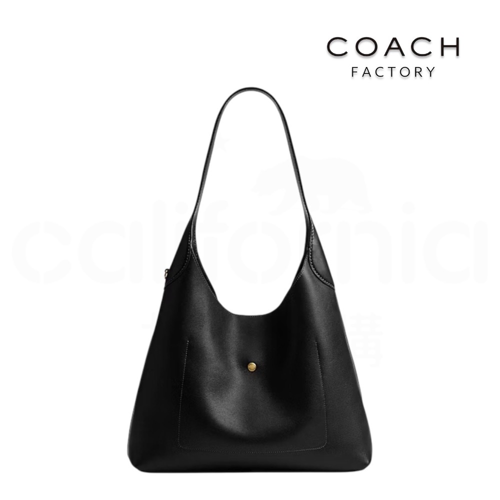👜Coach BROOKLYN 34 單肩手袋｜單肩包｜手提包｜黑色｜皮革｜Coach Factory ｜工廠店｜女款-細節圖3