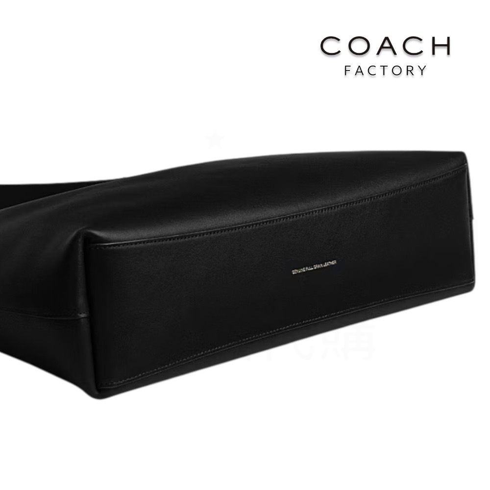 👜Coach BROOKLYN 34 單肩手袋｜單肩包｜手提包｜黑色｜皮革｜Coach Factory ｜工廠店｜女款-細節圖6