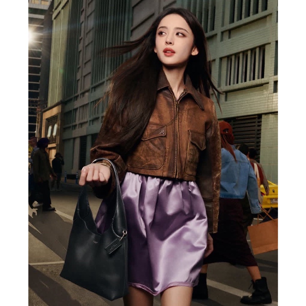 👜Coach BROOKLYN 34 單肩手袋｜單肩包｜手提包｜黑色｜皮革｜Coach Factory ｜工廠店｜女款-細節圖8