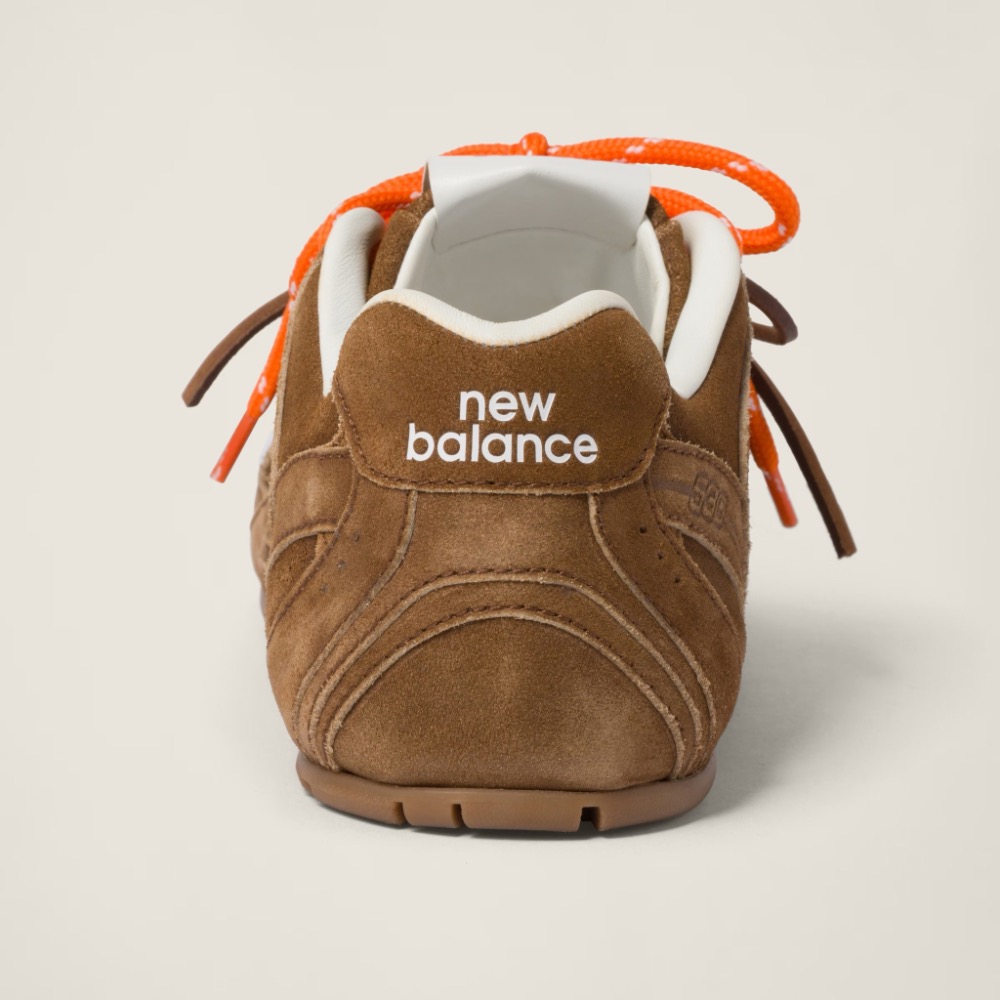 👟New Balance530 x Miu Miu 聯名款棕啡色麂皮拼網眼運動鞋 ｜小牛皮｜情侶款｜男女通用款|休閒｜-細節圖5