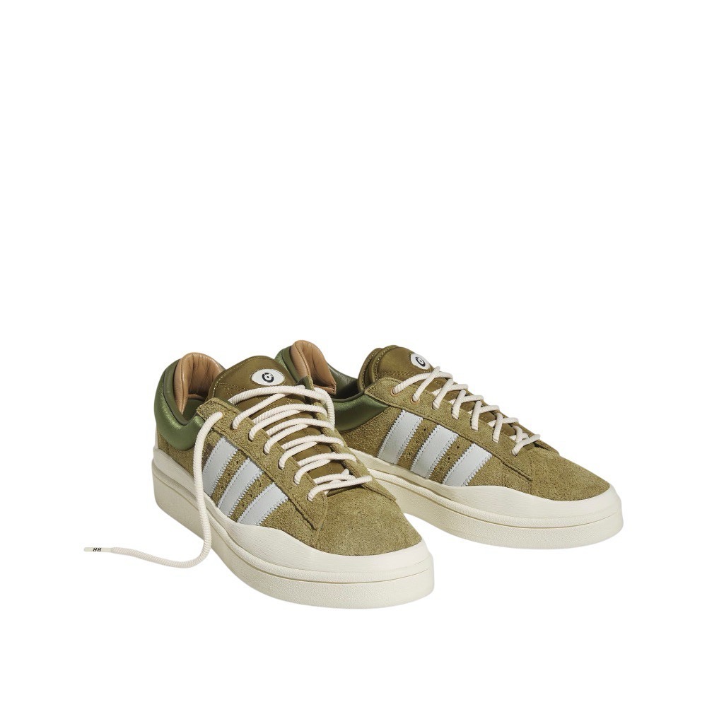 👟adidas Campus X Bad Bunny 聯名款運動休閒鞋｜綠白色｜芥末綠｜野苔綠｜橄欖綠｜綠色｜白色｜白-細節圖7