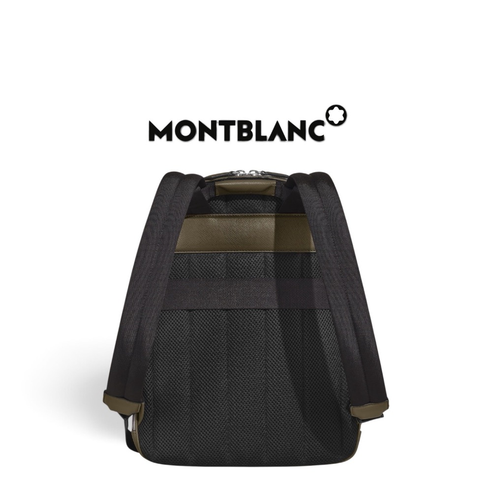🎒MONTBLANC萬寶龍Sartorial匠心系列中型防刮牛皮三層後背包｜墨綠色｜橄欖綠｜後背包｜防刮｜男款包-細節圖6