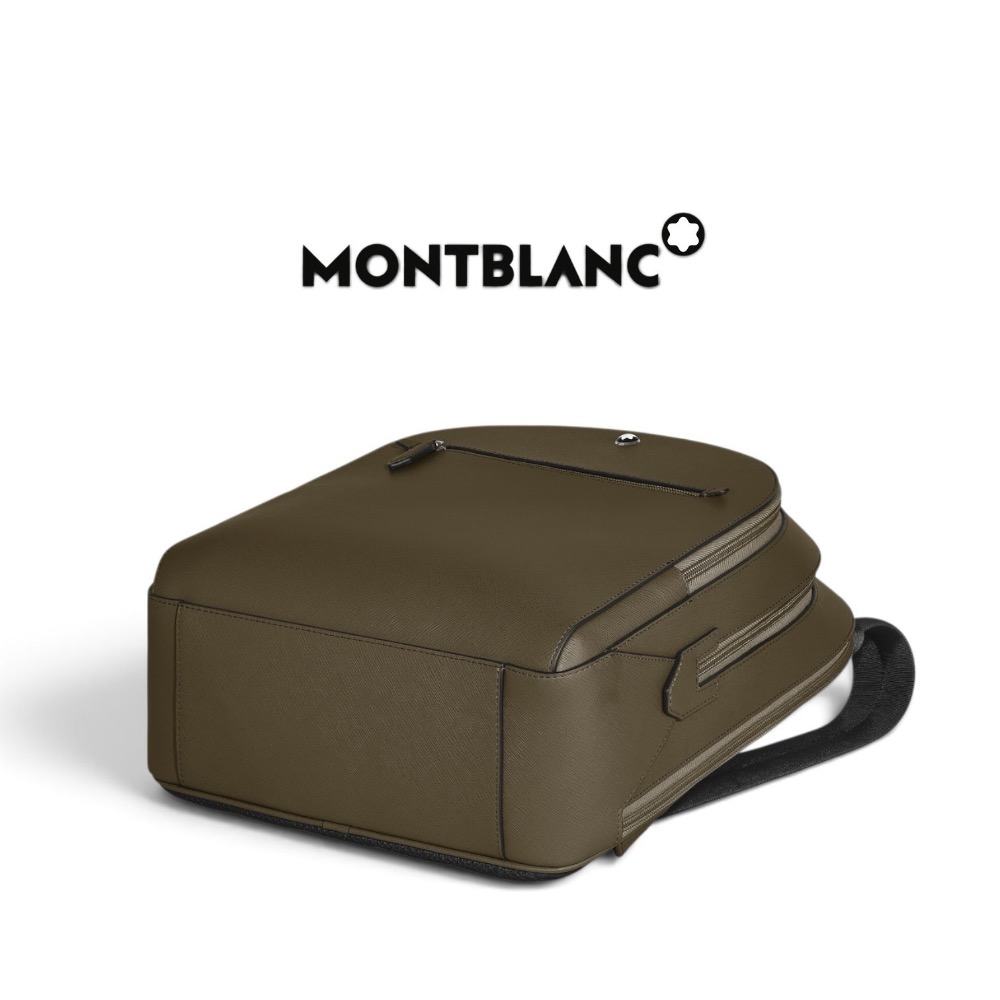 🎒MONTBLANC萬寶龍Sartorial匠心系列中型防刮牛皮三層後背包｜墨綠色｜橄欖綠｜後背包｜防刮｜男款包-細節圖8