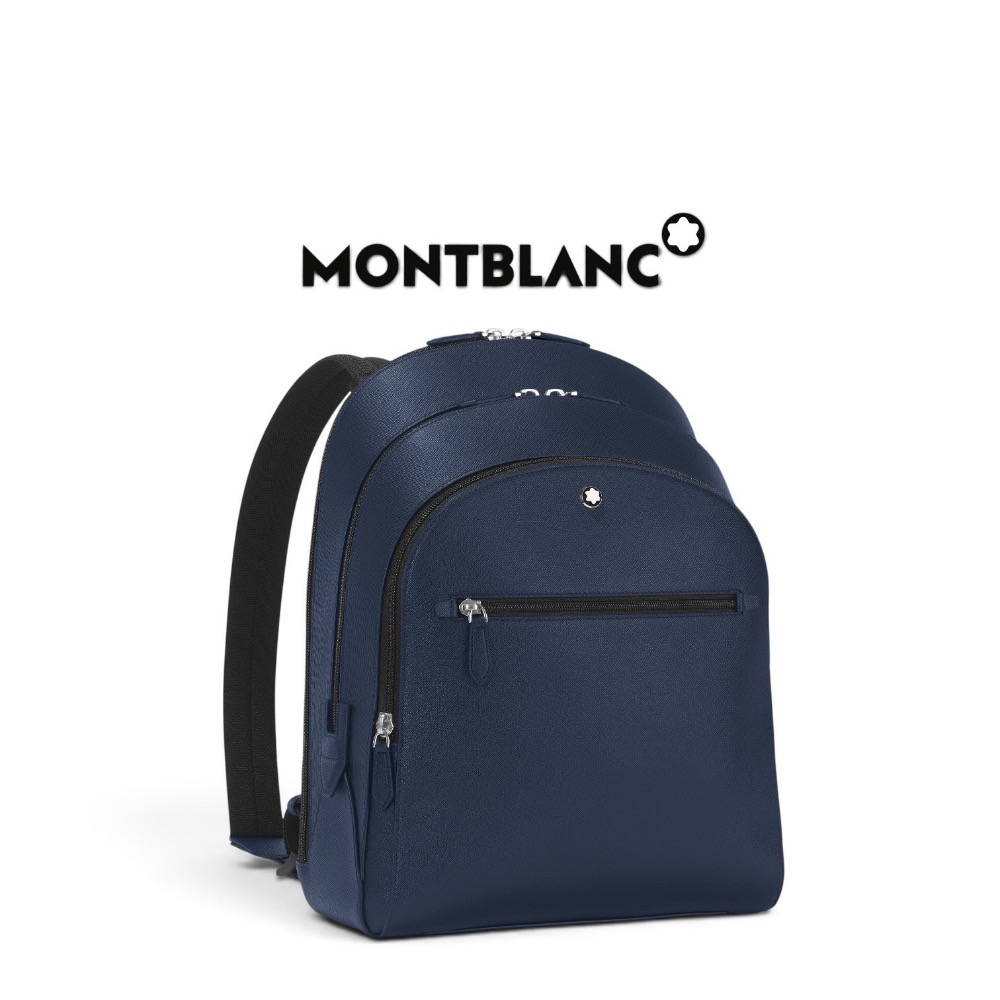 🎒MONTBLANC萬寶龍Sartorial匠心系列中型防刮牛皮三層後背包｜藍色｜後背包｜防刮｜男款包-細節圖3