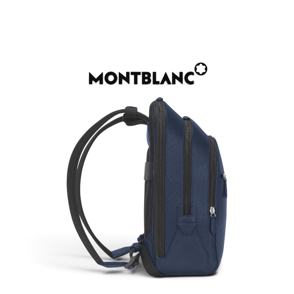 🎒MONTBLANC萬寶龍Sartorial匠心系列中型防刮牛皮三層後背包｜藍色｜後背包｜防刮｜男款包-細節圖5