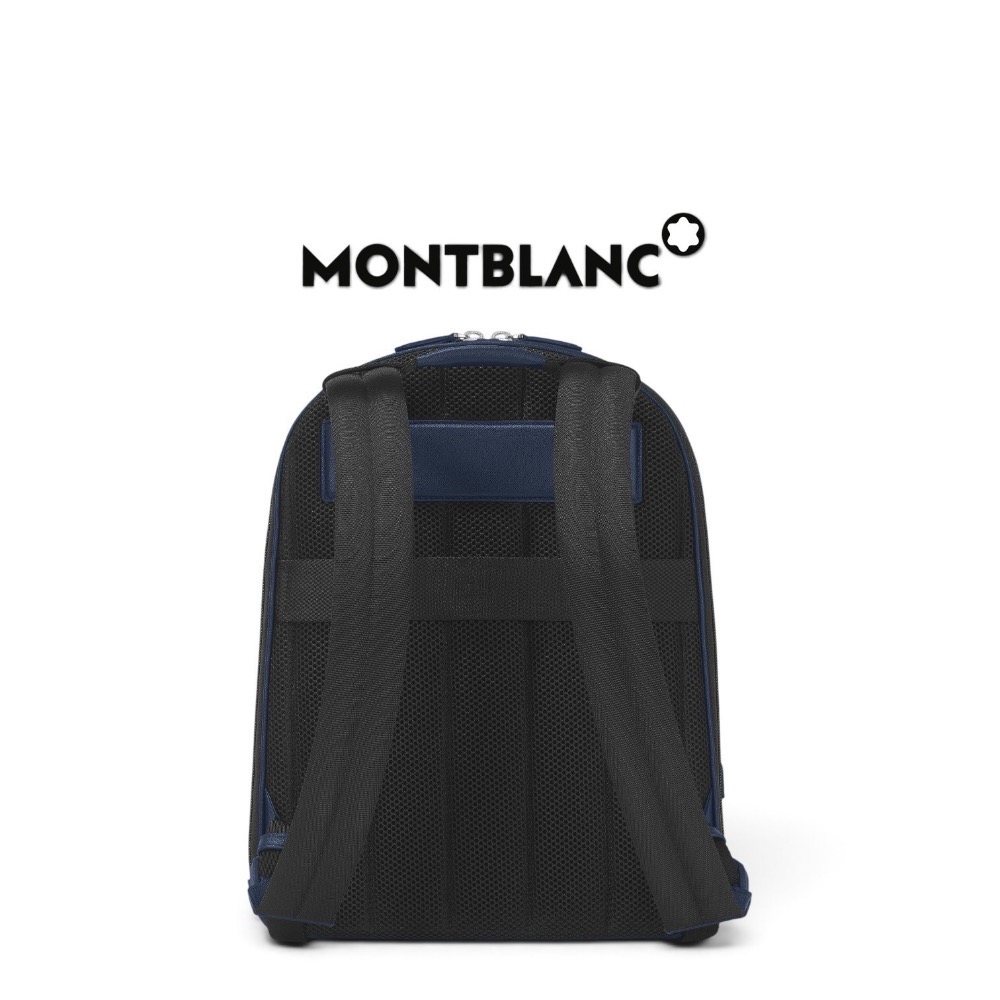 🎒MONTBLANC萬寶龍Sartorial匠心系列中型防刮牛皮三層後背包｜藍色｜後背包｜防刮｜男款包-細節圖6