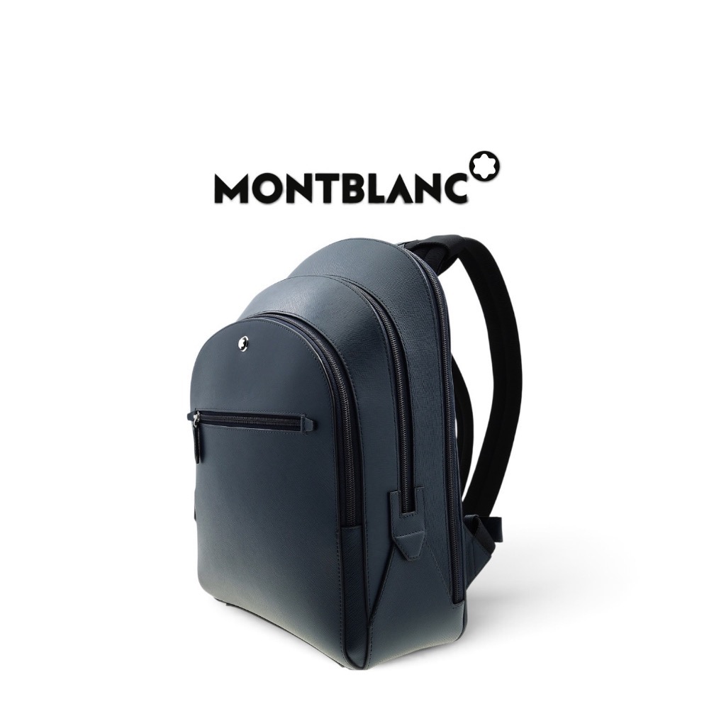 🎒MONTBLANC萬寶龍Sartorial匠心系列中型防刮牛皮三層後背包｜藍色｜後背包｜防刮｜男款包-細節圖7