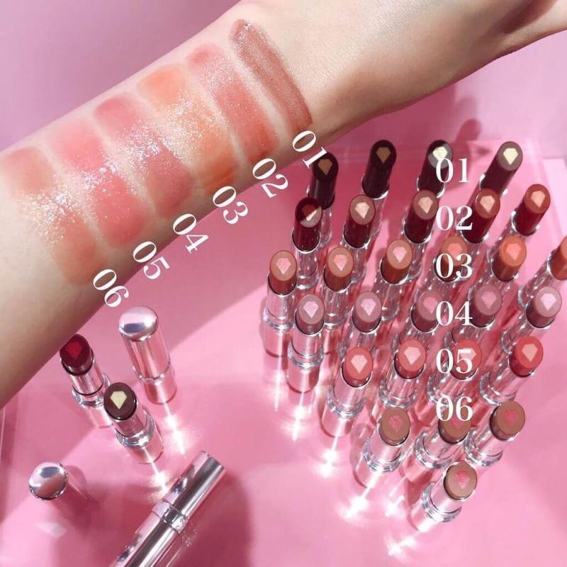 鑽石夾心雙色潤唇膏 BCL LADIT 鑽石夾心 雙色鏡面 潤唇膏 #01 #03 修飾感 唇膏-細節圖8