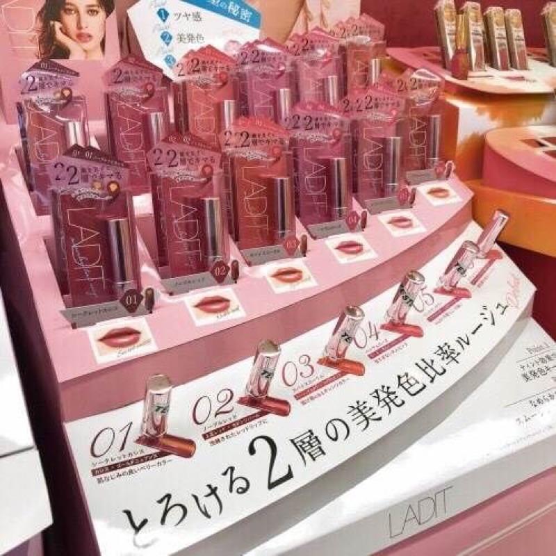 鑽石夾心雙色潤唇膏 BCL LADIT 鑽石夾心 雙色鏡面 潤唇膏 #01 #03 修飾感 唇膏-細節圖9