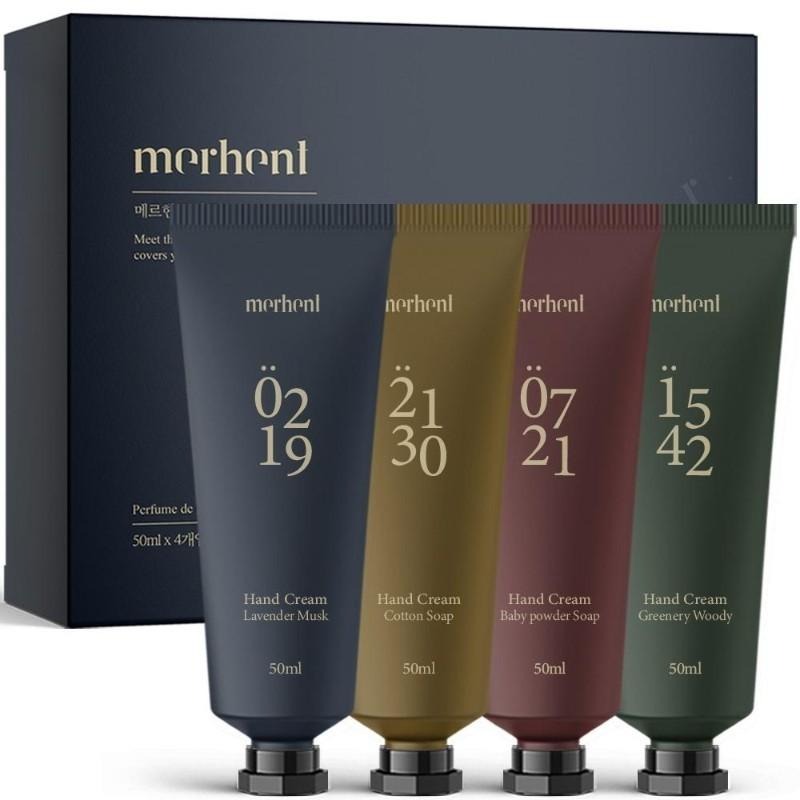 Merhent 香氛護手霜禮盒 4入組 Perfume de Hand Cream 保濕不黏手 送禮推薦 交換禮物 持久-細節圖3