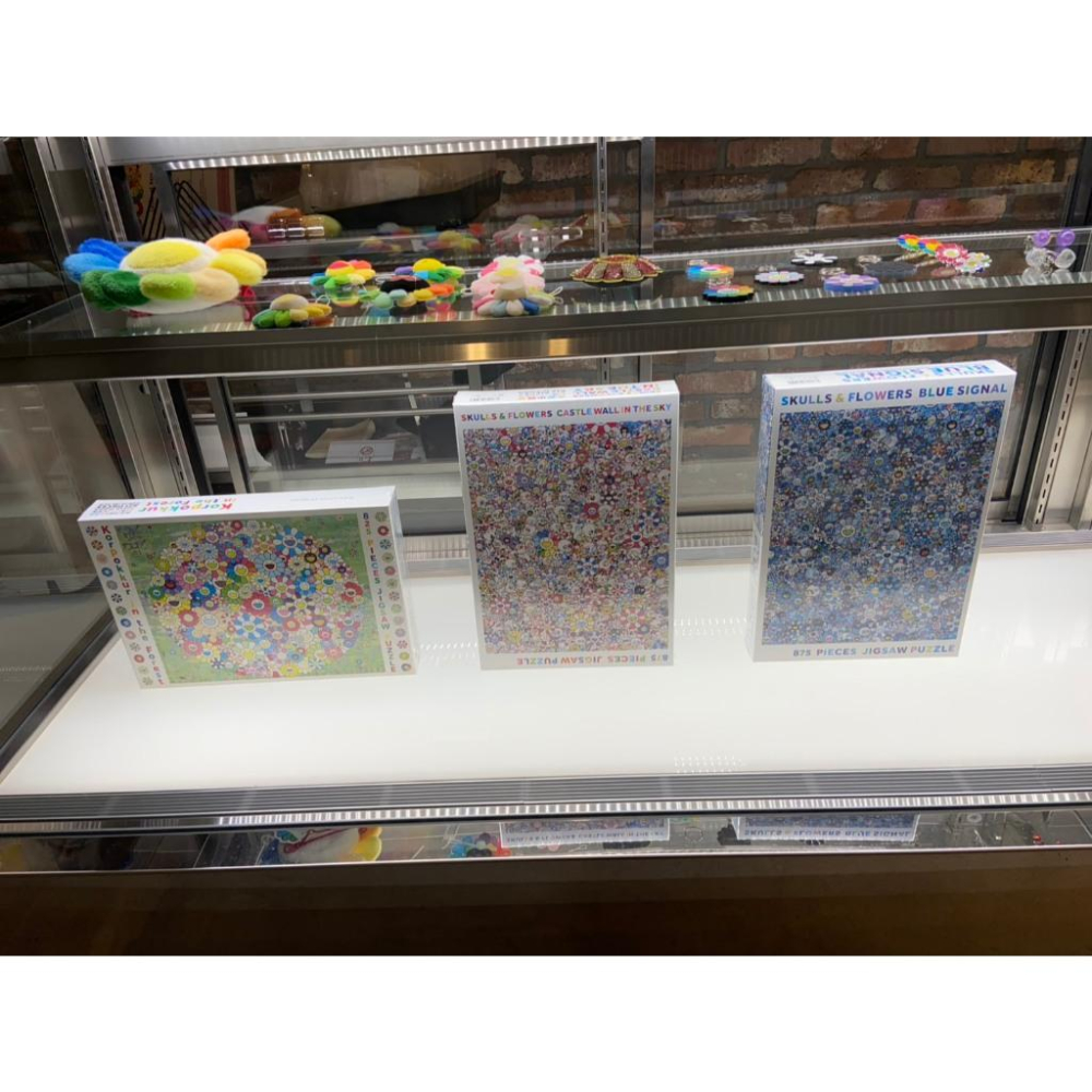 花朵拼圖 村上隆 拼圖 村上隆拼圖 村上隆周邊 SKULLS & FLOWERS 骷髏 藍色彩色-細節圖5