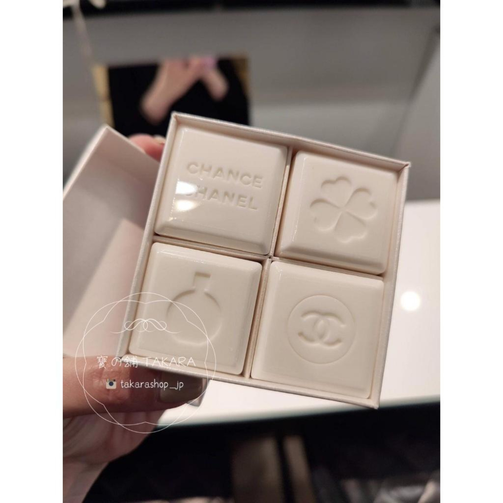 香氛皂 CHANCE幸運之骰香氛皂 40g×4 幸運之骰 CHANEL 肥皂 香皂 柔膚皂 綠色 日常外出 氣質提升-細節圖4
